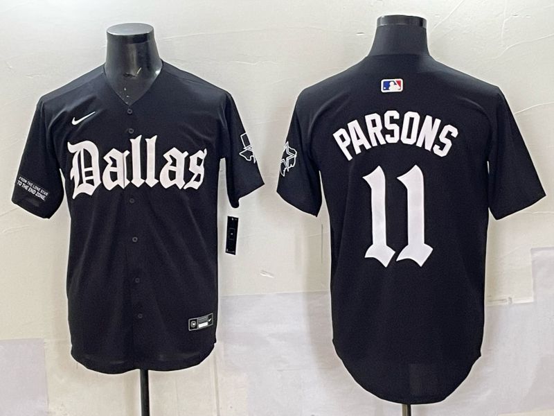 Men 2025 Nike Dallas Cowboys #11 Parsons Black 5th generation Joint Name Limited NFL Jersey 08->dallas cowboys->NFL Jersey